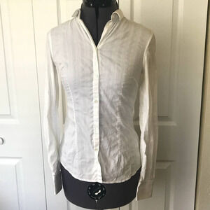 Dolce & Gabbana White Striped Shirt, Size 38 ⬇️REDUCED⬇️